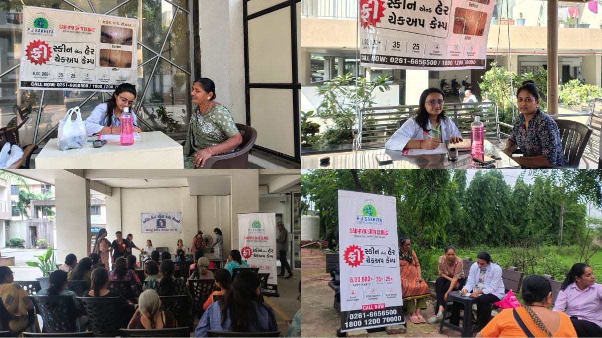 પી.જે. સાખિયા ચેરિટેબલ ટ્રસ્ટ દ્વારા સમુદાયોમાં સતત મફત સ્કિન, વાળ અને નખ ચેક-અપ કેમ્પનું આયોજન