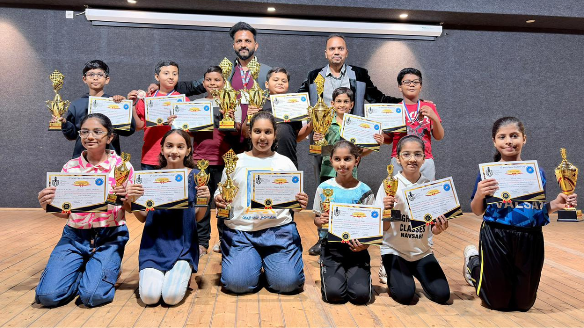 શ્રી ગુરુકૃપા વિદ્યા સંકુલ ખાતે આયોજિત 1લી SGVS ચેસ માસ્ટર્સ કપ – 2026 ચેસ સ્પર્ધા સફળતાપૂર્વક પૂર્ણ થઈ.