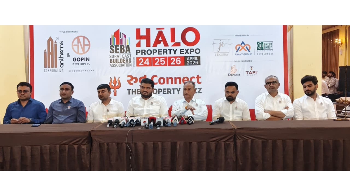 સુરતમાં રિયલ એસ્ટેટનો ‘મહાકુંભ’: HALO પ્રોપર્ટી એક્સ્પો 2026નું 24 એપ્રિલે ભવ્ય ઉદ્ઘાટન